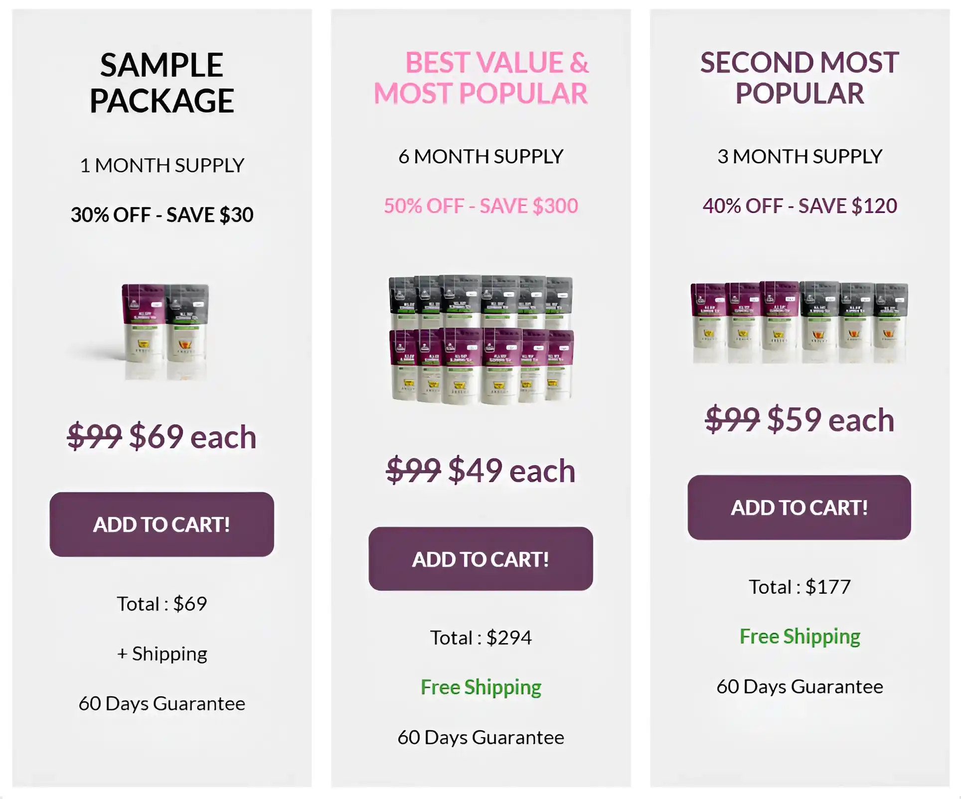 All Day Slimming Tea Pricing